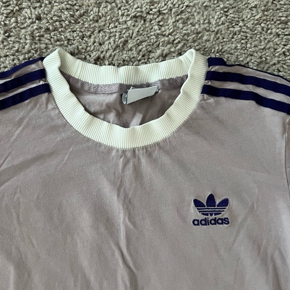 EUC Retro Vintage Adidas 3 Stripe Top Small - Picture 3 of 8